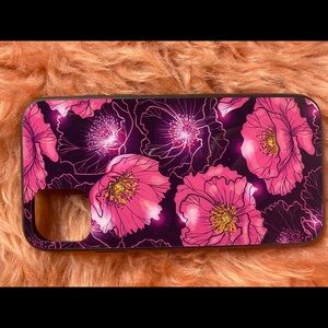 Floral Tempered Glass iPhone 11 Case